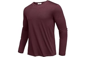 PINSPARK Herren Sportshirt Langarmshirt Schnelltrocknend Funktionsshirt Langarm Laufshirt UPF 50+ Trainingsshirt Rundhalsausschnitt Gym Running Tops Fitness Shirt