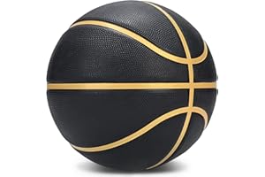 PECOGO Official Rubber Basketball 27.5"/29.5" Outdoor Indoor Mens Basketball Ball Size 5/7 for Kids Youth Teen Boys and Girls Gift Ideas(Without pump)