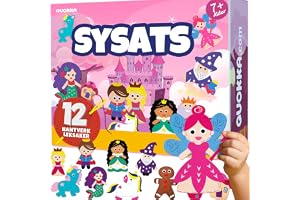 QUOKKA Kids Pyssel Åldrar 4-8 - DIY Nybörjare Nål och Tråd Kit - 12 Sagosömnadskit Grundläggande - Roligt Konstpyssel för Barn Åldrar 6-8 Flickor Pojkar - Presenter för Flickor 6+ År