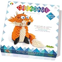 GRAVURZEILE Origami Volpe in legno, disponibile in diversi colori e
