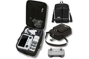 REXLIA Housse Drone DJI Mini 3 | Sacoche DJI Mini 4k compacte et protectrice | Etui DJI Mini 3 pour Transport sécurisé avec Compartiments pour Accessoires