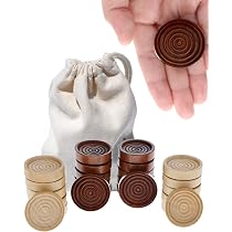 VAMSLOVE Wooden Tournament Chess Pieces - 3.8" King, Weighted, With 2 Extra Queens - View #2