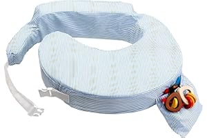 My Brest Friend 0001 baby wild - Cuscino americano per allattamento - Originale, design: blu a righe bianche