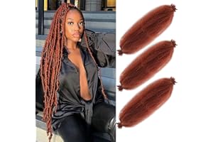 OTO BELLA Springy Afro Twist Hair 28 Inch Cuban Twist Hair 3 Packs Marley Twist Braiding Hair Pre-separated Spring Twist Hair Wrapping Hair for Soft Locs Cuban Twist Crochet Hair for Women (28Inch-3Pcs-350#)