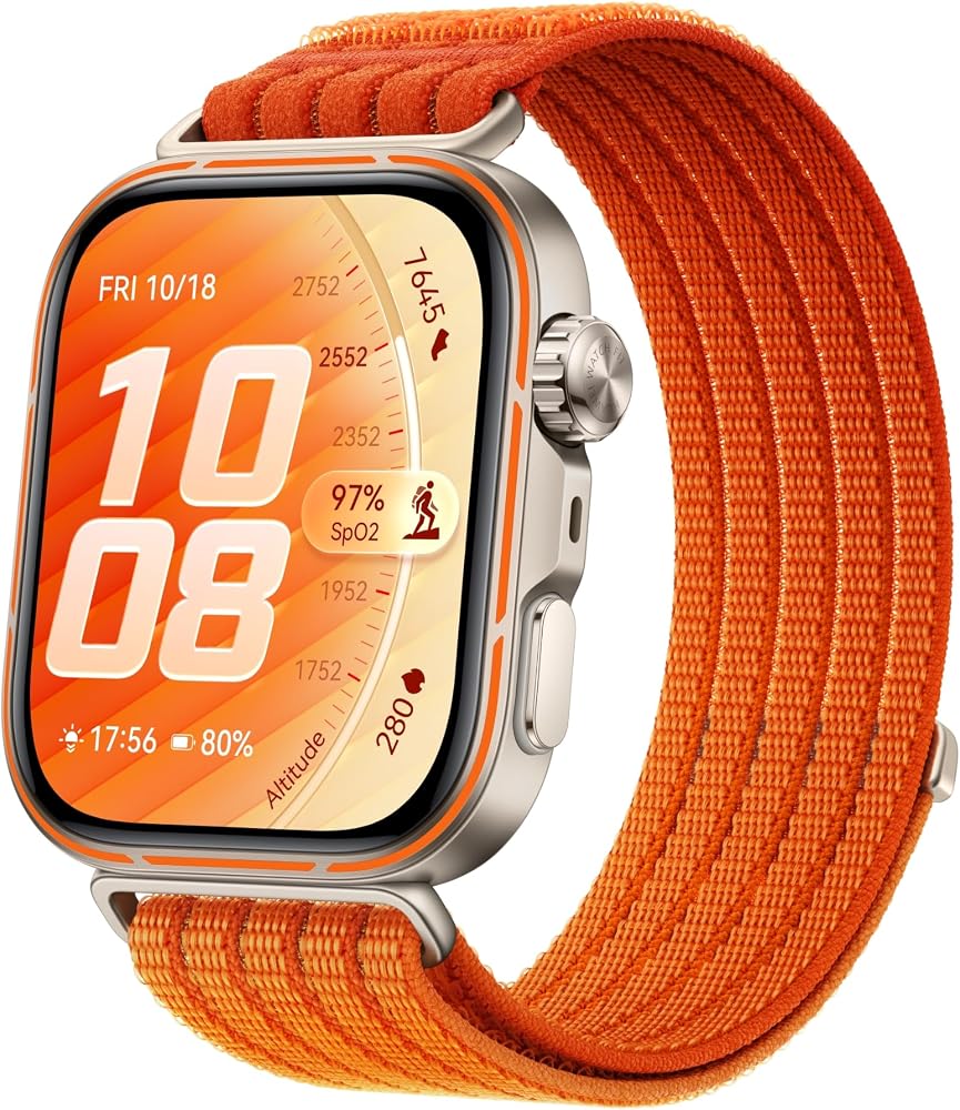 HUAWEI WATCH FIT 5 Pro Akıllı Saat, Turuncu | GPS, EKG, 1,92″ Safir Cam Ekran, NFC, Outdoor Modlar, Sağlık Takibi, Uzun Pil Ömrü, 5 ATM, Android ve iOS