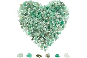 SUNNYCLUE Lot de 400 perles à éclats d'aventurine de 5 à 8 mm de long - Perles vertes irrégulières - Pierres semi-précieuses pour la fabrication de bijoux, bracelets, colliers