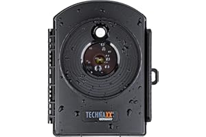 Technaxx TX-164 Time Lapse Camera for Construction, Overview,Nature - Waterproof-Outdoor & Indoor Uses-Built-In Microphone & Speaker-FullHD Video - Make Video or Stop Motion with Timelapse Cam,Black