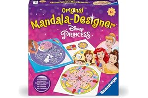 Ravensburger Mandala Designer Disney Princess 23847, Zeichnen Lernen für Kinder ab 6 Jahren, Zeichen-Set mit Mandala-Schablonen für farbenfrohe Mandalas