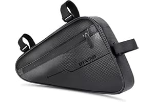 Byking Bike Bag, Cycling Waterproof Bike Frame Bags, Ebike Battery Bag Strap-On Saddle Pouch Panniers Storage Tube Bicycle Pouch for MTB, Road and Hybrid Bikes. Phone, Wallet Tool Cycle Storage Sack.