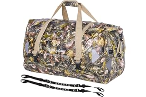 WILD HEART - Borsone Impermeabile 40L 66L 100L con Cuciture saldate, Tasca in Rete per Kayak, Campeggio, Canottaggio, Bici,Moto