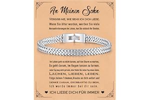 XUANPAI Armband Herren Geschenke Edelstahl - Geschenke für Sohn Freund Ehemann Verlobter Mann Verlobte Jubiläum Geburtstag Valentinstag Weihnachten für Männer Ihn