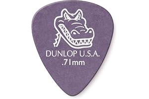 JIM DUNLOP - 417F071 Lot de 24 médiators Gator Grip 0,71 mm, violet