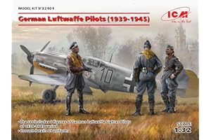 ICM- Personaggi German Luftwafe Pilots (1939-1945) (3 figu, Colore Nero, ICM32101