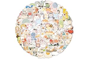APAREAL Tiere Sticker Set 100 Stück, Wasserfeste Kawaii Anime Aufkleber für Laptop Koffer Scrapbooking Auto Fahrrad Skateboard Gepäck iPad Motorrad Helm Aesthetic Sticker für Kinder Erwachsene
