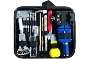 Yuning Uhrenwerkzeug Set,147 TLG Uhr Reparatur Uhrmacherwerkzeug Uhr Werkzeug Tasche Watch Tools in Schwarze Nylontasche Hochwertige Reparatur Set