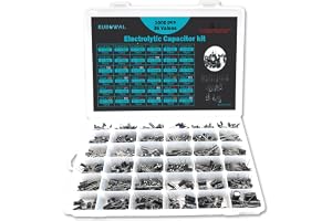 KUBOWAI 36 Värden 1000 Stycken Kondensatorer, Kondensatorer Aluminiumcapacitorsats, Elektrolytisk Kondensatorsats, 0.1uF till