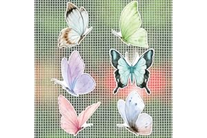 MWOOT 12 Pezzi Magneti per Porta Schermo di Farfalla,Flessibile Screen Door Decals,Doppia Faccia Schermo Protezione Magnetica è Adatto a Proteggere e Animali Domestici(6 Stili)