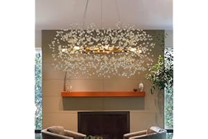 CAI-HAI Nowoczesny kryształowy żyrandol fajerwerki, 8 lekki złoty żyrandol oświetlenie oprawa sufitowa dla jadalni, kuchni, salonu, sypialni