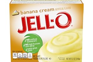 Jell-O Instant Pudding and Pie Filling, Banana Cream, 5.1-Ounce Boxes (Pack of 6)