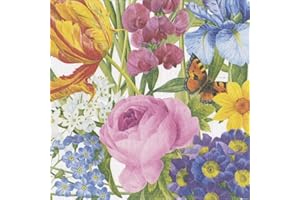 Caspari Ivory Redoute floral Rose Flowers Luncheon Paper Table Napkins 20 in a pack 33cm square