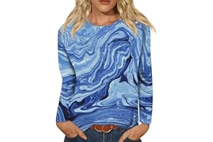 GENERIC Chemises à Manches Longues pour Femmes,Haut Femme Chic Et Elegant T-Shirts Graphiques ImpriméS Mignons Chemisiers DéContractéS Tops Basiques Pull