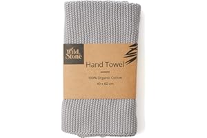 Wild & Stone | Asciugamano da cucina in cotone biologico | Perfetto per la casa | Asciugamani ecologici (Grigio Tortora)