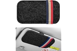 Xibao Sonnenbrillenhalter Auto,Brillenhalterung Auto,Brillenhalter Sonnenblende,Sonnenblende Organizer,Automotive Innenraum Visier Zubehör,Geeignet für die Meisten Visiere von Autos (Schwarz)