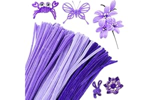 LAZULITHIC 300 Skt Pfeifenreiniger lila 3 Farben Pfeifenreiniger Helle Lila zum Basteln Pfeifenputzer Zum Basteln Chenilledraht Pfeifenputzer Biegeplüsch Basteldraht für DIY Handwerksprojekte