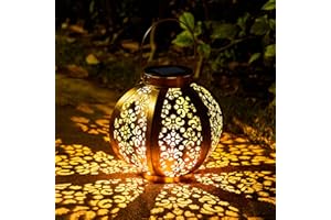 ‎OXYLED Solarlampen für Außen, OxyLED Solar Laterne Metall Laternen für Draußen Gartendeko für Außen IP44 Wasserdicht Balkon Deko Terrassen Beleuchtung für Patio Terrasse Allerheiligen Weihnachtstag