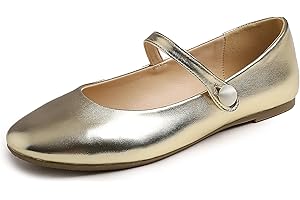 Feversole Women's Mary Jane Fashion，Scarpe Basse Classiche da Donna Décolleté Eleganti Mary Jane con Fibbia Morbida Scarpe da Ballo per Velvet per Donna