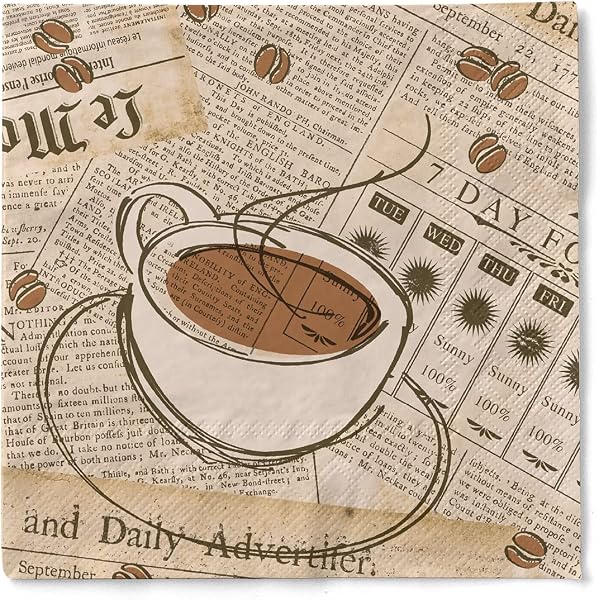 20 Servietten Kaffeekreationen – 33x33 Cm, 3-lagig, Für Tischdeko Oder Serviettentechnik, Made In Germany