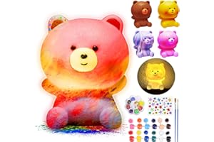 ONLYFUN DIY bär Malset Bastelset - Geburtstagsgeschenk für Mädchen, 3D bärlampe zum Malen und als Nachtlicht, Basteln für Mädchen 3 4 5 6 7 8 9 10 11 12+ jahre