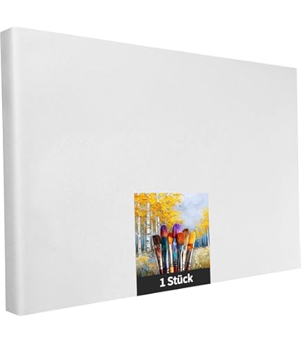 ARTIKUM Lot De 2 Toiles De Qualité Supérieure De 60 X 70 Cm - Toile Sur Châssis De 60 X 70 Cm - 100 % Lin ± 430 G/m² - Triple Apprêt