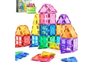 Coodoo Magnéticos de Construcción para Niños de 2 y 3, Bloques Magnéticos para niños pequeños, Juguetes de Construcción sensoriales Montessori para Exteriores para niños y niñas de más de 3 años