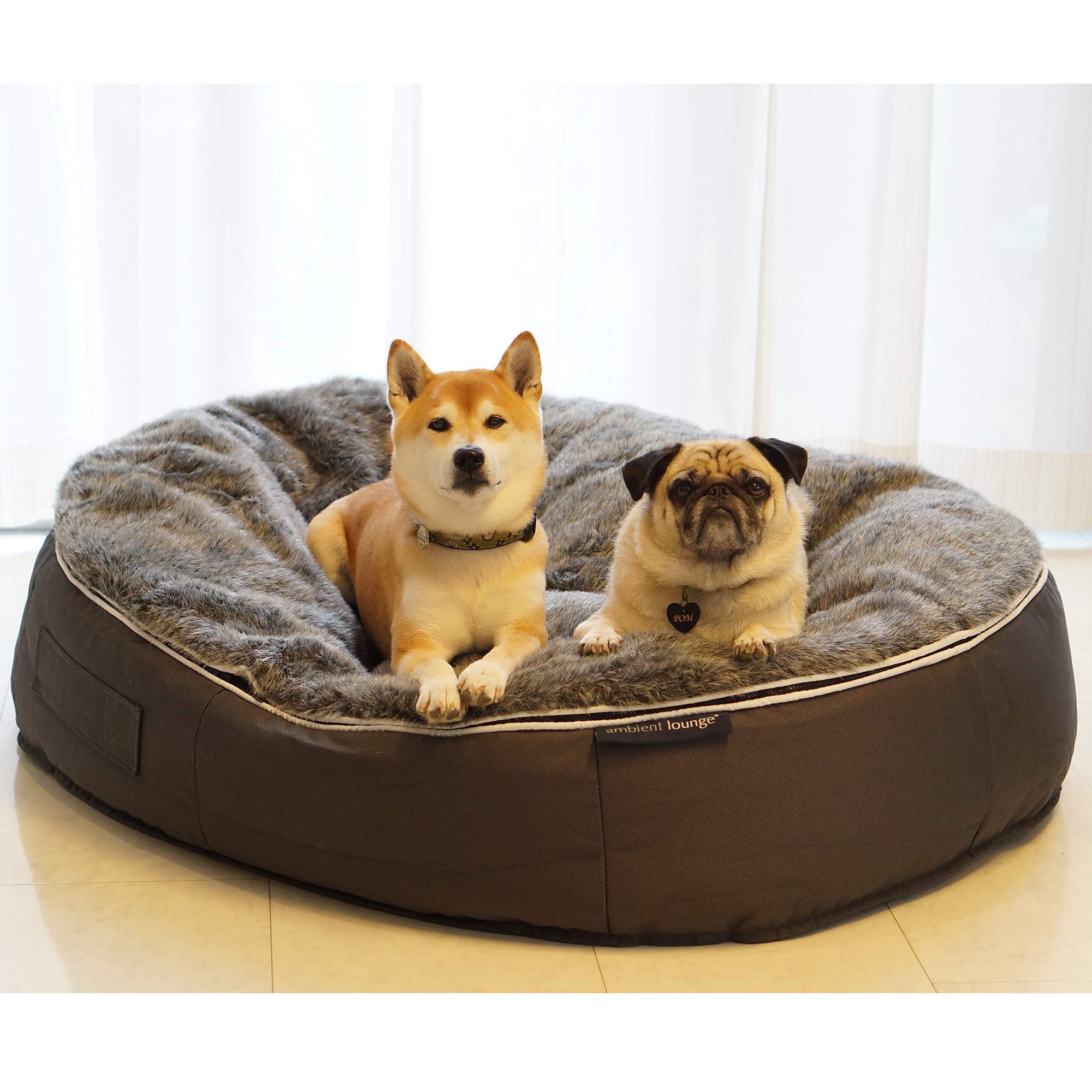 Ambient Lounge Dog Bed with Faux Fur Dog Incontinence UK
