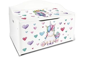 Leomark Coffre à Jouets En Bois - XL Blanche - Dim: L 68 x P 42 x H 46 cm 2 en 1 Récipient Pour Les Jouets et Banc, De Rangement Pour Enfant,