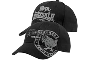 Lonsdale Czapka unisex Dwupak Leiston dwupak, czarny, jeden rozmiar