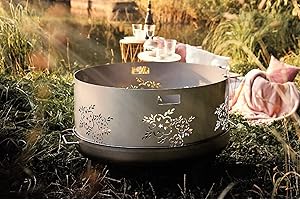 Czaja Feuerschalen® Funkenschutz Blumenmotiv passend für alle Feuerschalen Ø 60 cm und Ø 55 cm
