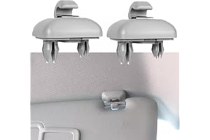 CUTIOLLY Clip pour Visière de Voiture,2pcs Crochet Pare-Soleil pour Voiture,Intérieur Pare-Soleil Crochet,Crochet de Fixation pour Pare-Soleil Voiture,pour A1 A3 A4 A5 Q5 A6L Q3