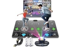 FWFX Tapete de baile para niños y adultos, juego de almohadilla de baile para ejercicio y fitness para TV, tapete de baile inalámbrico de doble usuario, tapetes de baile electrónicos musicales con