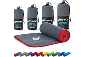 Fit-Flip Serviette Microfibre – Disponibles dans Toutes Les Tailles / 18 Couleurs – Ultra-légères, compactes et Rapidement sèches – la Serviette de Sport et Serviette Voyage Parfaite