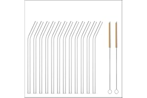 Sir Finley Monkey Glasstrohhalme lang (12 Stück) - Glas Strohhalme wiederverwendbar, spülmaschinenfest - 20cm gebogen transparent