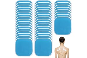 Sporgo 48 Stück Tens Elektroden Pads: 45×45mm Ersatzsets Gel Pads für Bauchtrainer, Wiederverwendbar Elektroden Tens Gerät Pads kompatibel Beurer Em 59 Heat & Beurer Tens Pads