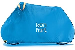 KON-FORT Funda Bicicleta Exterior Impermeable tejido Ripstop Plus Alta Gama, resistente y antidesgarro. Protección total Lluvia, Sol, Polvo para bicis de Montaña y Carretera