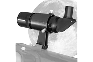 Astromania Finder Scope 9x50, Right Angle Correct Image Optical Telescope Finder, Fully Multi-Coated Finderscope for Astronomical Telescope with Crosshair and Bracket - Upright and Non-Reversed Image