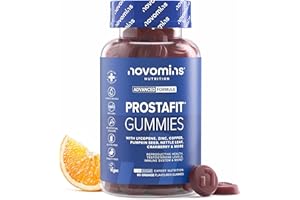 Novomins Prostafit - Prostate Gummies - High Strength Nettle Leaf Supplement for Men - Prostate Support & Urinary Health - with Pumpkin Seed & Zinc - Vegan Men's Health Supplement - 60 Gummies