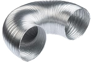 STEINBERG14 160mm / 1.5m Tubo Flessibile di Scarico in Alluminio - Tubo di Ventilazione Uscita Scarico Elemento Sistema di Alimentazione Aria Calda