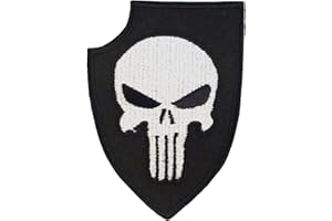 2AFTER1 Punisher Shield US Navy Seals DEVGRU Morale Embroidered Fastener Patch