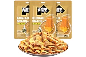 SMILE & SMILE Mowon Konjac Snack Vegan Strip From Liubiju Sesame Paste Refreshing Crisp-elastic Halal D2M Chinese Food-6x9g/Bag, 3 BAGS