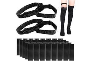 MIVAIUN Zestaw pasków do kozaków, 2 pary pasków do bagażnika plus 40 szt. gumowej taśmy klejącej, paski do kolan z elastycznym regulowanym paskiem, antypoślizgowe mocowanie zapobiegające upadkowi